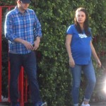 A Pregnant Mila Kunis & Ashton Kutcher Show Their Love For The LA Dodgers